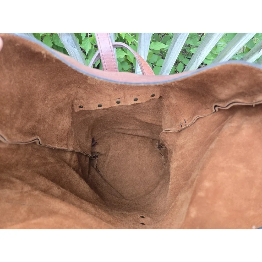 Portland Leather Goods Retired Roll Top Leather Backpack Nutmeg